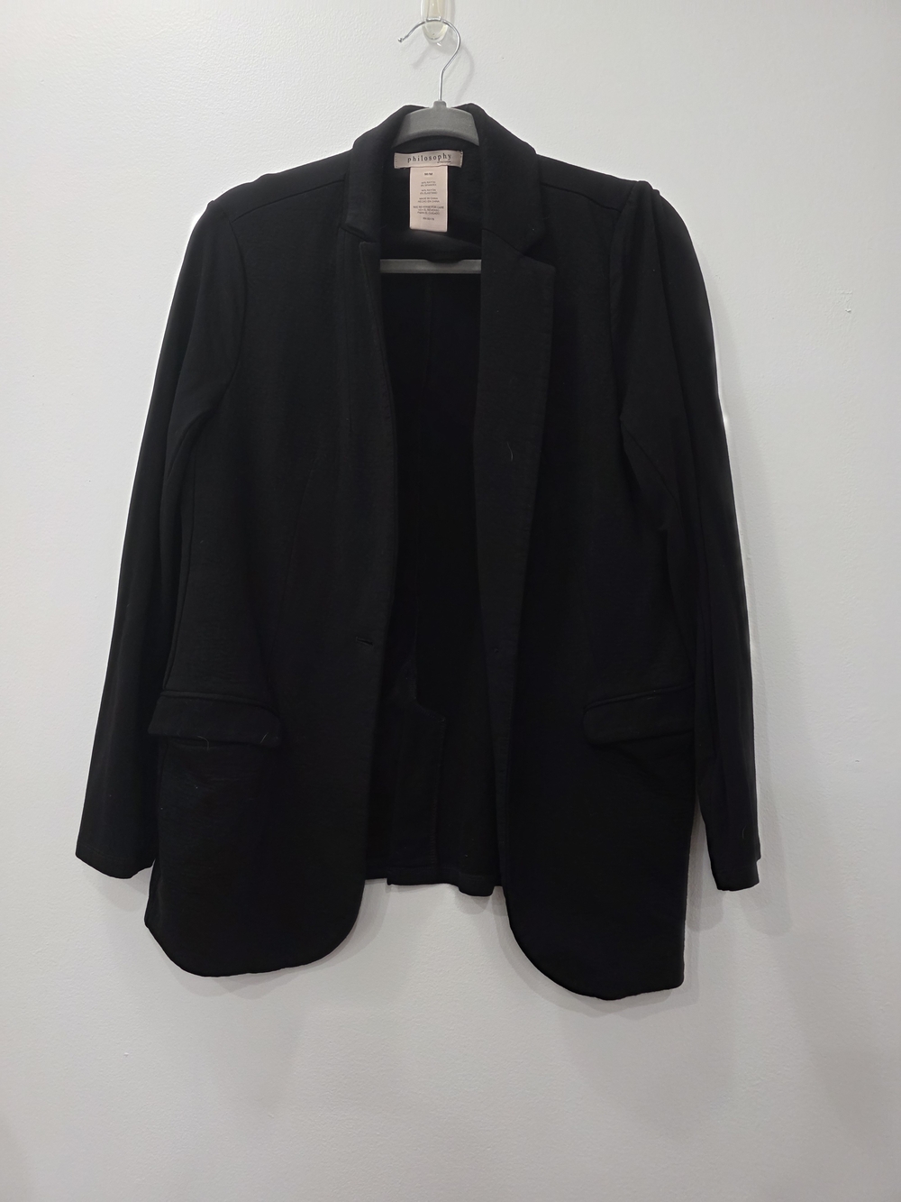 Black Women's Open-Front Blazer Jacket